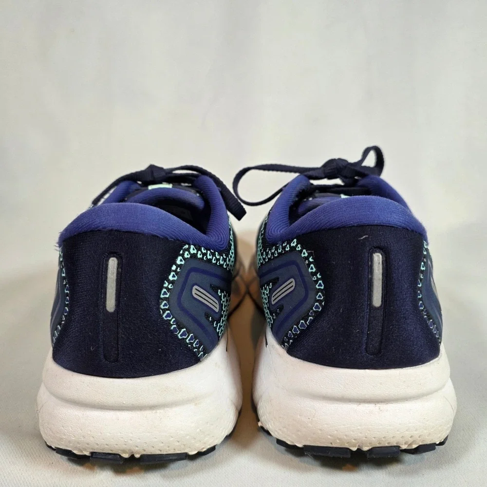 Brooks Ghost 14 Womens 9‎ Running Shoes Navy Blue Mint Green Sneakers